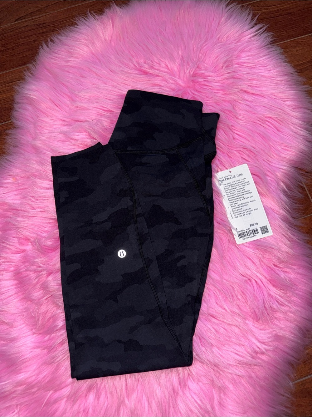 LULULEMON Size 8 base pace tight 25” heritage camo deep coal multi NWT